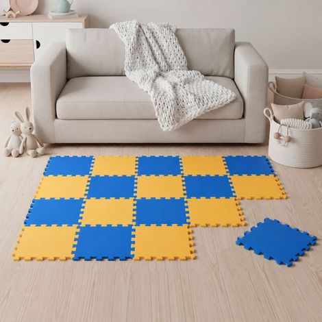 18 Teile Baby Kinder Puzzlematte ab Null - 30x30 Puzzle Spielmatte Krabbelmatte (1/5)