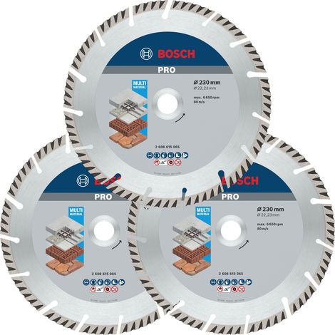 Bosch Disque à tronçonner diamanté Standard Universal 230 mm, Prise de béton 22,23 mm 3 pcs. ( 2608615065 )