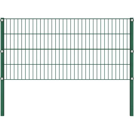 Maison Exclusive - Zaunelement mit Pfosten Eisen 867 x 80 cm Grün
