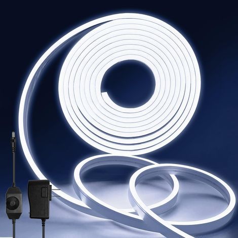 Neon LED Strip - 12V Cool White Dimmable Neon Light Strip, 1m, IP65 Waterproof, Silicone (1/4)