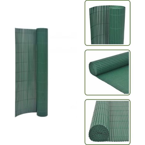 Clôture de jardin double face 90x400 cm Vert - Clôture De Jardin - Clôture Pvc - Clôture Verte - Clôture Decorative - Barriere Jardin (1/5)