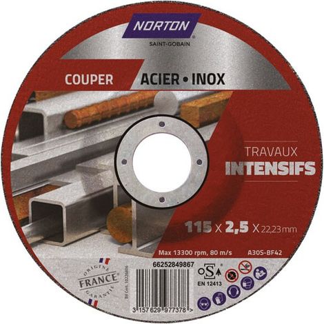 Disco da taglio intensivo per metallo 115x2,5x22,2 - Norton