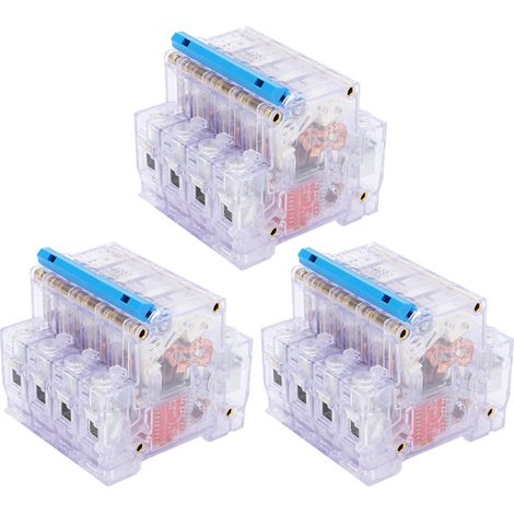 Disjoncteur DZ47‑63 4p663a à boîtier transparent, sectionneur de circuit domestique