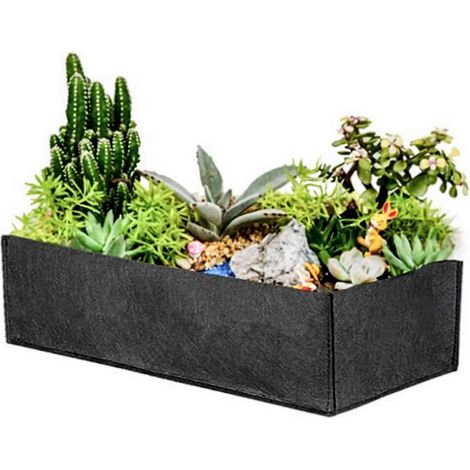 Jardinière surélevée en tissu avec 8 grilles séparées - 122 x 61 cm - Pour légumes, fruits, fleurs (1/5)