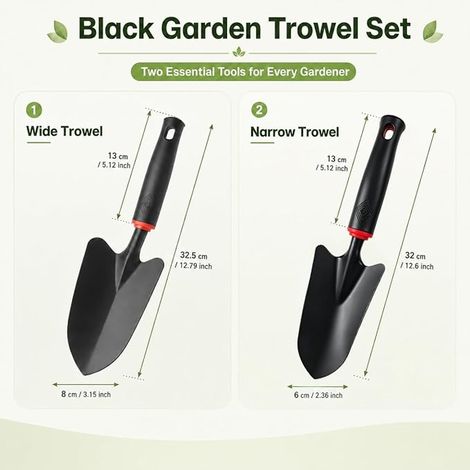 Transplantoir Truelle Jardin Acier Carbone Pelles Main pour Planter Repiquer Désherber Ameublir Terre Jardin (1/3)