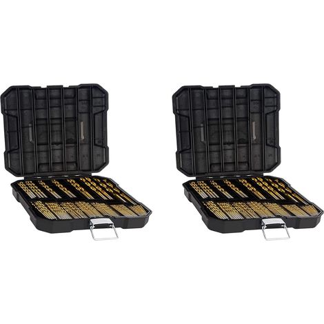 de Forets en Titane pour Acier, Bois, Plastique, Cuivre, Aluminium avec ÉTui de Rangement, 1/16 Pouce-3/8 Pouce, 198 PièCes SéRies (1/5)