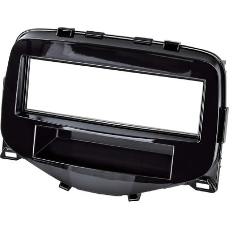 Facade Autoradio FA336 compatible avec Citroen C1 Peugeot 108 Toyota Aygo Noir brillant