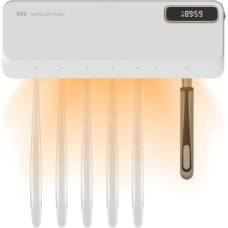 Zahnbürstenhalter UV-Sterilisator Zahnbürstenhalter 5 1 1 Steckplätze Wandmontage elektrische Zahnbürste UV-Sterilisation Trocknerhalterung 2000 2000 (1/5)