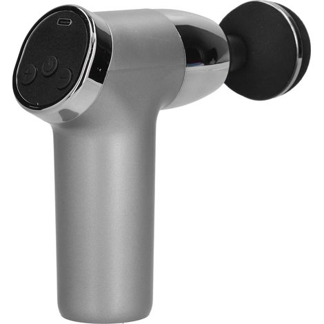 Massageur Musculaire Électrique Mini avec 20 Vitesses, Appareil de Relaxation Vibrant Rechargeable USB Gris (1/5)