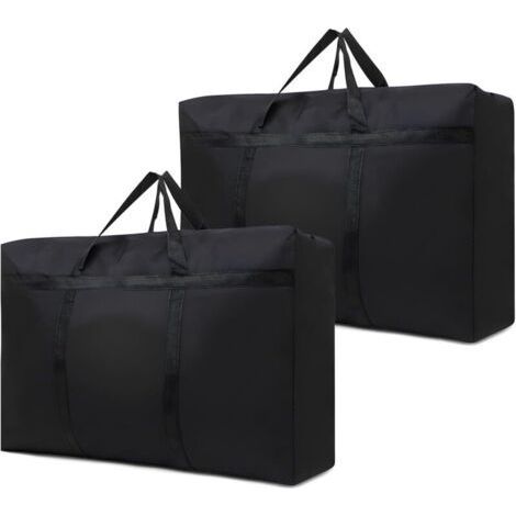 2 Pack Large Storage Bags with Zipper, Moving Bags, Under Bed Storage Bags, Waterproof Storage Bags for Moving, Quilt, Blankets, Pillows (1/4)
