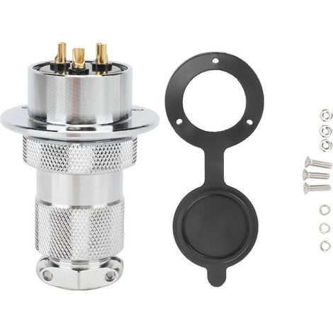 Connecteur de prise d'aviation, adaptateur d'alimentation électrique 30mm pour équipement de machine, 3 broches (1/5)