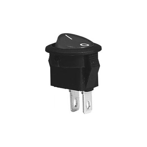 Interruptor basculante redondo 3A-250V negro