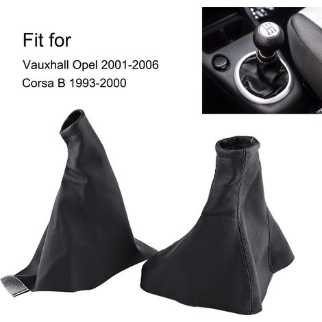 Manchon de levier de vitesse en cuir PU, cache-poussière pour Vauxhall Opel Corsa B 93-00, 01-06. (1/5)