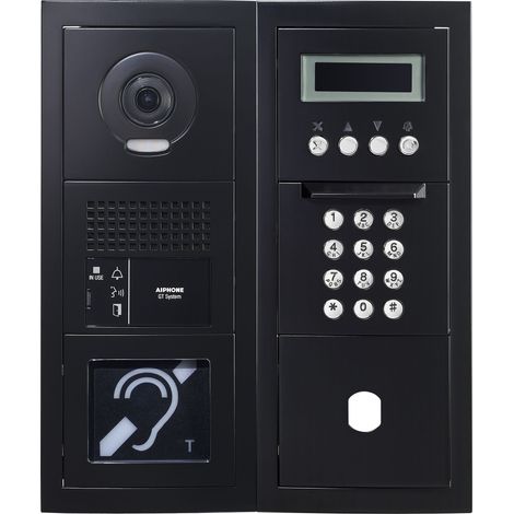 Platine vidéo modulaire défilement finition noir BM & emplacement Vigik GTBVHB AIPHONE 200464