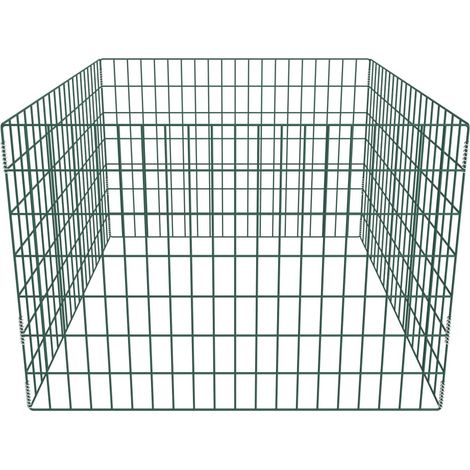 Bac à compost carré en maille de jardin 100 x 100 x 70 cm CFW36315 (1/3)