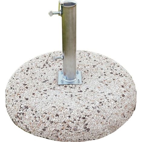 Base per ombrellone da giardino in graniglietto da 50 kg-Ø 55 cm
