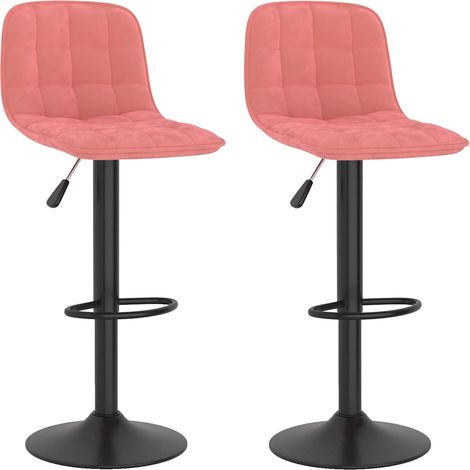 Maison Exclusive - Sgabelli da Bar 2 pz Rosa in Velluto (1/5)