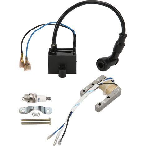 Kit d'allumage magnéto-stator-bougie-bobine-CDI en métal et caoutchouc pour vélo motorisé 49cc-80cc (1/5)