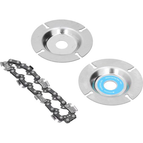 Disque de coupe scie circulaire tronçonneuse 4 pouces, lame chaîne 7 dents pour meuleuse, vitesse 10000-13000 tr/min, ponçage et découpe, lot de 1. (1/5)