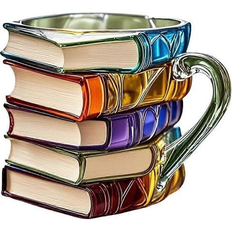 Mug Livre Peint. Mug Livre Peint 3D Original 2025. Cadeau de Collection pour les Amoureux de la Littérature