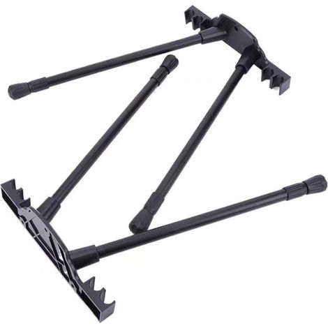 Pieds de table pliants de camping, pieds de meubles pliables rétractables en nylon, solidement reliés entre eux une fois pliés et rangés pour un gain de place. (1/5)