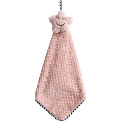 BRAVIX serviettes absorbantes en forme d'étoile pour la cuisine ou la salle de bain，essuie-mains absorbant cuisine salle de bain, rose 6 pièce，