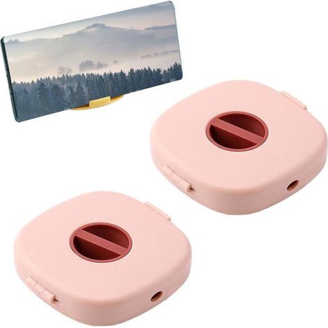 BelleRise - Un lot de 2 mini enrouleurs de câble rétractables (roses) (1/5)