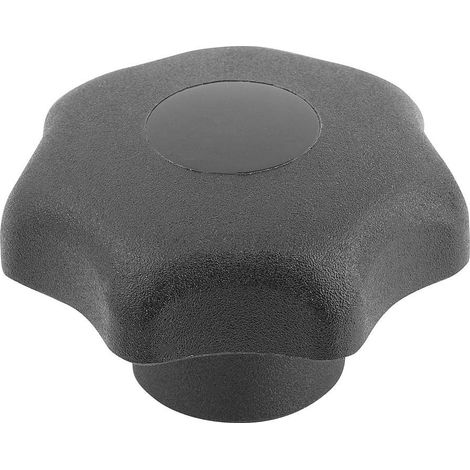 A Levetta Stella manico – Materiale termoplastico, filettatura interna – M8, D1 = 40 mm – Nero – Componente in acciaio, 4 pezzi, k0155.208 (1/2)