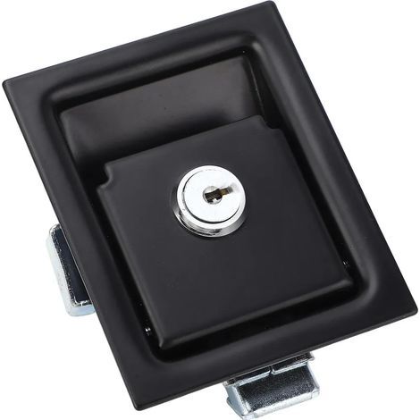 Cadenas pour boîte à outils, livré avec deux clés, en acier au carbone, installation encastrée, convient aux serrures de poignée de boîte à outils de camping-cars, camions, etc. (1/3)