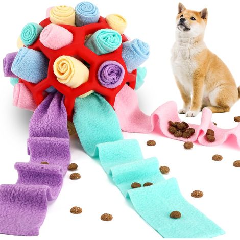 Snuffle Ball for Dogs Balle à Renifler pour Chien,Snuffle Ball pour Chien Tapis À Renifler Balle pour Chiens, Jouet Interactif pour Chien pour Soulager Le Stress pour Petits et Moyens Chiots (1/5)