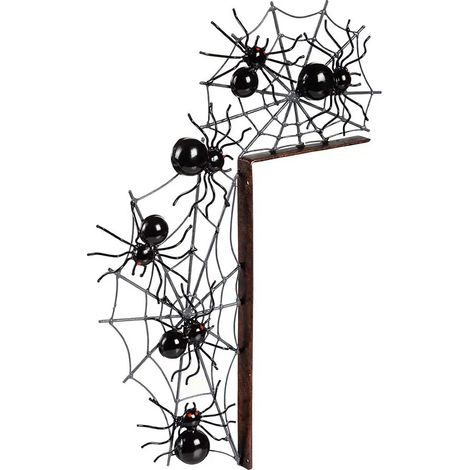 Halloween-Ecktürschild – Burg und Gräber, doppelseitige Türdekoration (1/5)