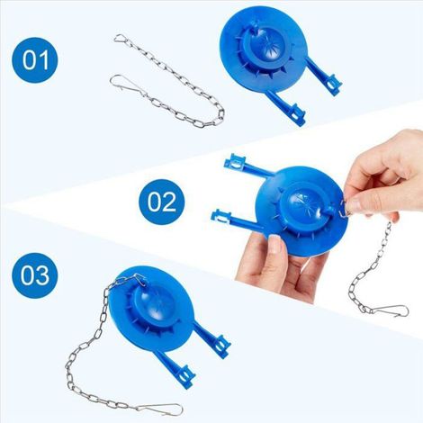 Chaine De Clapet De Toilette - Acier Inoxydable - Universelle Pour Reservoir De Chasse D Eau - 20 Pieces (1/5)