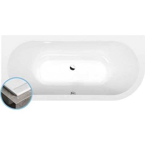 VIVA L SLIM Bain asymétrique 185x80x47cm, blanc