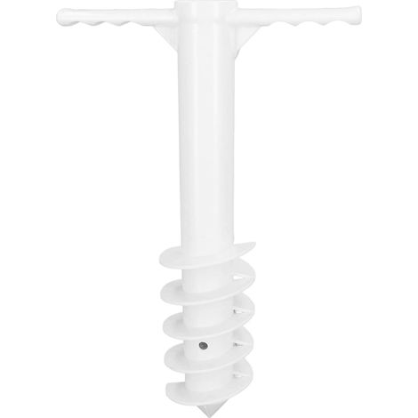 Sandanker für Sonnenschirme – 1 Stück – Robustes ABS-Kunststoff – 5-Schrauben-Spiralbefestigung – Ideal für Strand, Camping und Garten – Kompatibel mit Sonnenschirmen von 25 bis 32 mm Durchmesser (1/5)