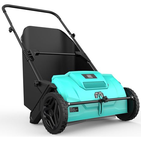 Balayeuse mécanique manuelle 530mm – Bac 100L – Brosses rotatives réglables – Ramassage feuilles et débris – Intec (1/5)