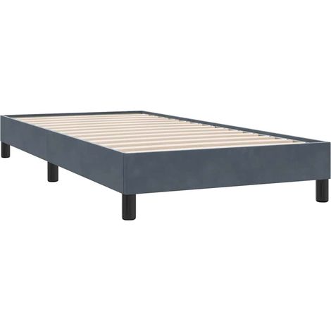 Maison Exclusive - Giroletto senza Materasso Grigio Scuro 90x210 cm Velluto