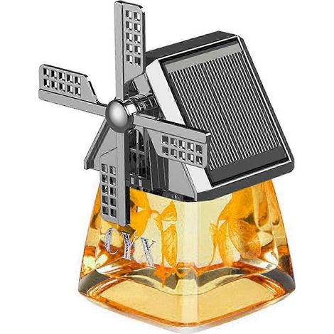 Parfum de voiture 40 ml, déodorant écologique en forme d'éolienne, résistant aux hautes températures, panneau solaire double face pour la purification de l'air, léger et alimenté à l'énergie solaire. (1/5)
