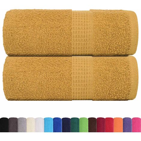 Serviettes d'invité FROGN 2 pcs doré 30x50 cm 360 g/m²