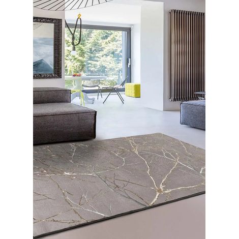 ATTICGO Tapis effet marbre CREATION 55 Gris 140x200 cm (1/4)