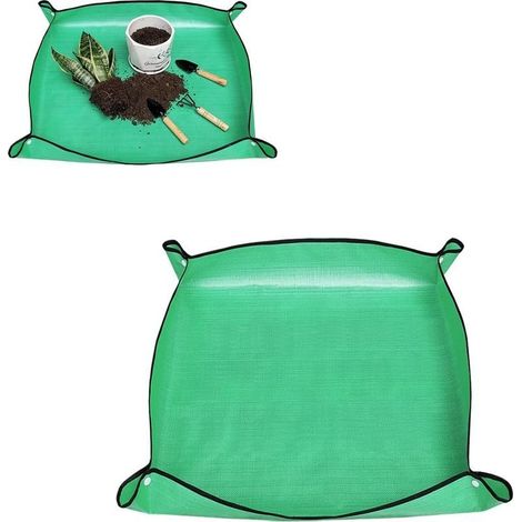 1 Pièces 50 x 50 cm Vert Imperméable Pliable Pour rempoter les plantes (1/5)