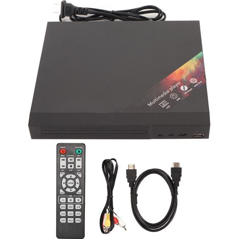 Lecteur DVD Multimédia avec Sortie HDMI et AV, Télécommande, Lecture Toutes Zones CD/DVD, Prise US 100-240V (1/5)