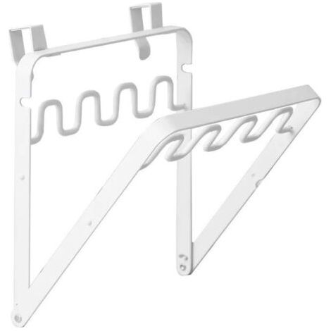 QORVA-Support de sac poubelle pliable en acier inoxydable, durable et peu encombrant, adapté aux portes d'armoires de cuisine et sous l'évier, organisateur de sac poubelle facile à nettoyer