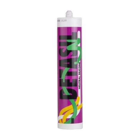 Detasil N-Silikon - DL CHEMICALS - Neutral hellgrau 7004 - 300 ml Kartusche - 25er Pack - 0100016N401464