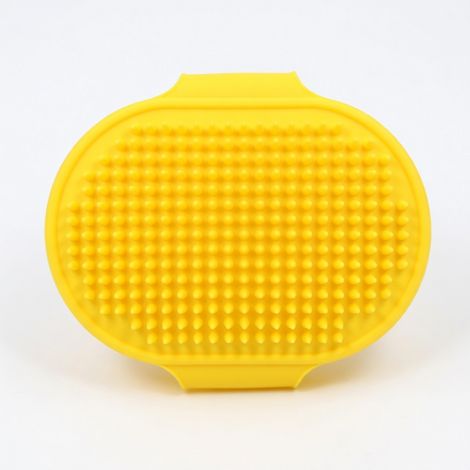 Rascador de masaje antipelo para gato amarillo (1/5)