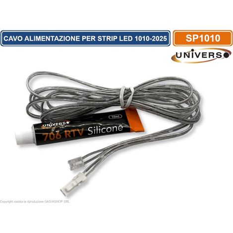 UNIVERSO CAVO ALIMENTAZIONE CONNETTORIZZATO 1.8 METRI PER STRIP LED 1010-2025 (1/2)