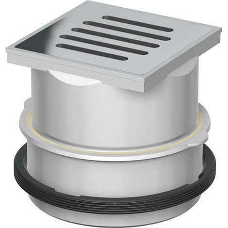 ACO Aufsatzstück Passavant 110x110/K3/PE rutschh./Schlitzrost V2A/ lose eingeleg, 5150.87.33