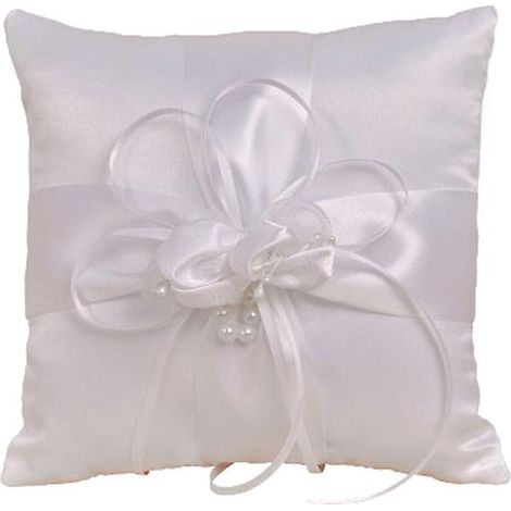 Ringkissen mit elfenbeinfarbenem Blumenmuster – 15 x 15 cm (1/5)
