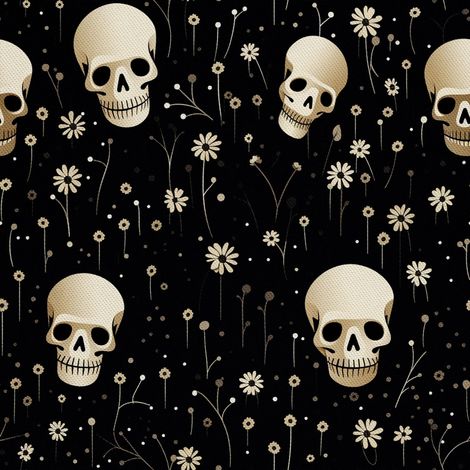 Tela Oxford decorativa para exteriores - Motivo de calavera I DX4048 (1/5)