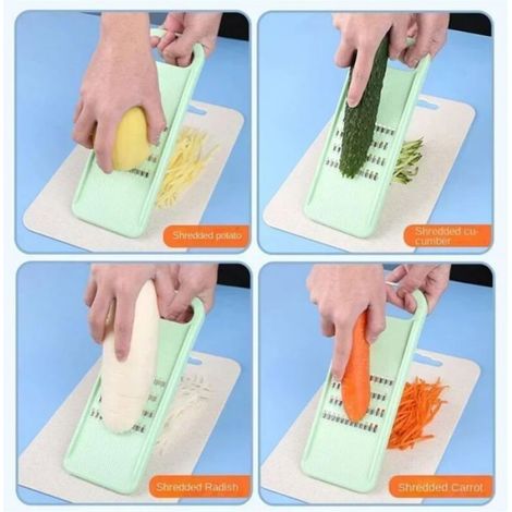 Râpe Légumes Trancheuse Carotte Chou Machines de cuisine Manuel Cutter Accessoires de cuisine Fournitures Choses utiles (Vert) (1/3)