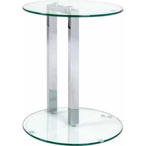 Table d'Appoint Ronde "Antilles" 50cm Transparent